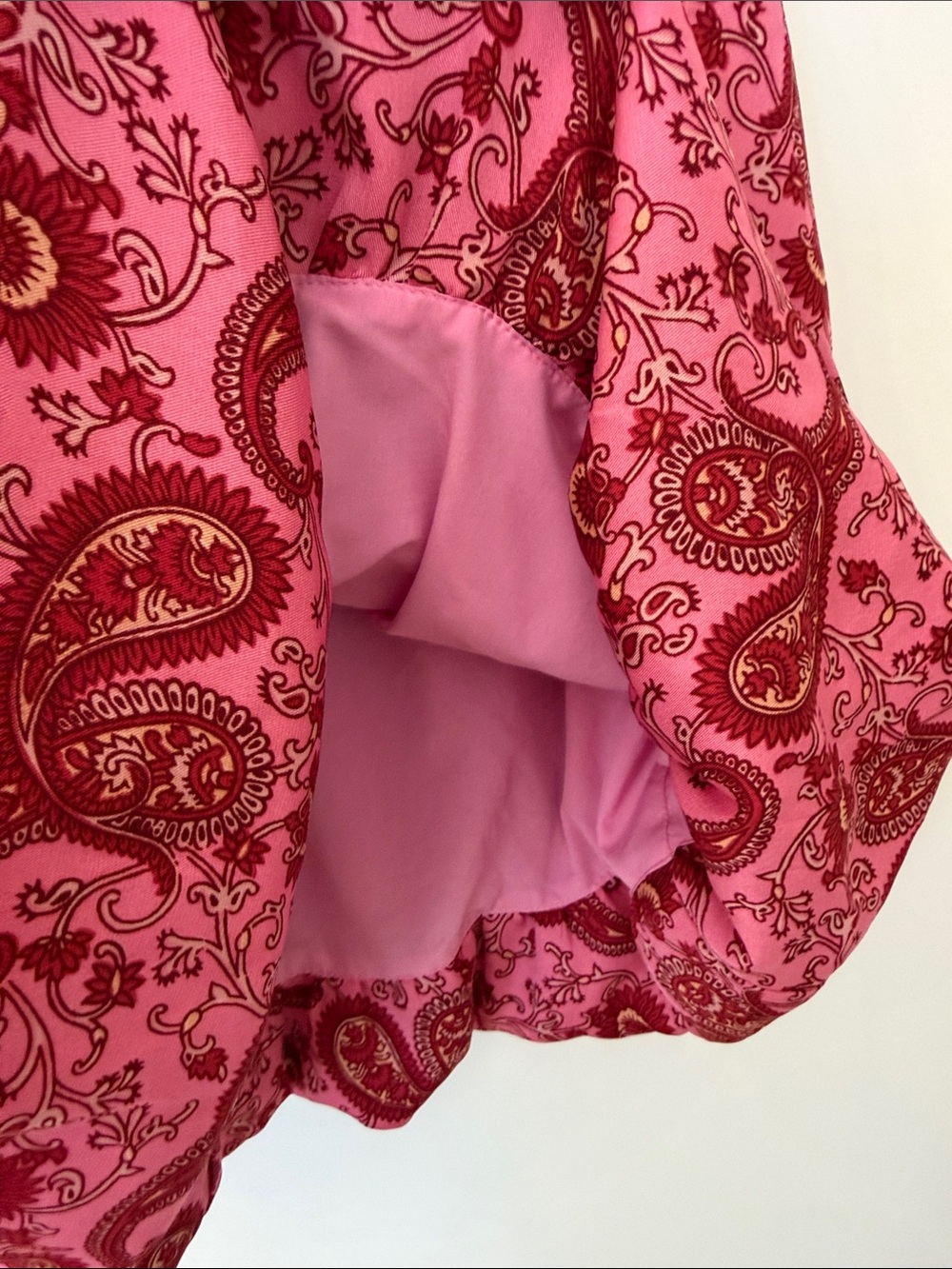 Likely Pink Paisley One-Shoulder Mini Dress Wedding Bubble Revolve 8 Medium - Picture 7 of 10